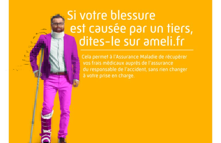 Affiche Info CPAM - déclaration des blessures causées par un tiers